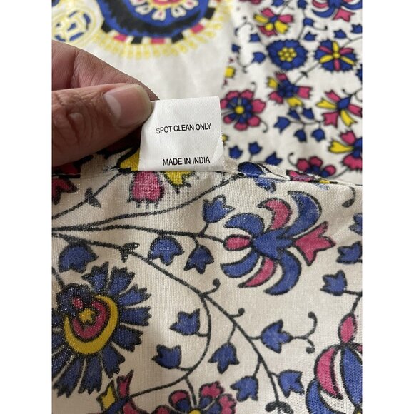 Curtain Panels Mandala Floral Pink Yellow Blue Large Colorful Boho Decor - Picture 11 of 11